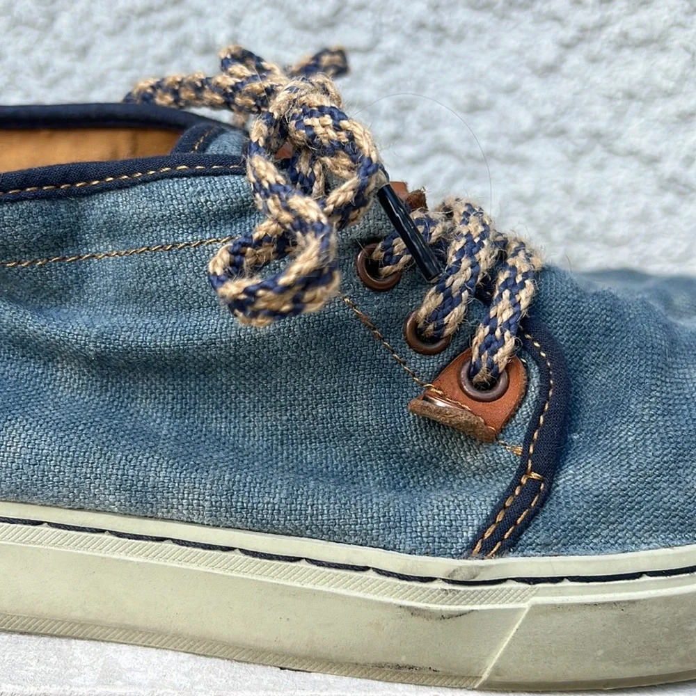 Men's Casual Blue Canvas Yasuragi Low-Top Sneakers (RARE)
